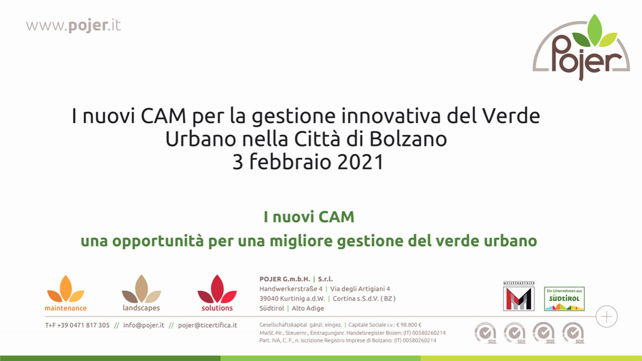 I nuovi CAM; una opportunità per una migliore gestione del verde urbano.